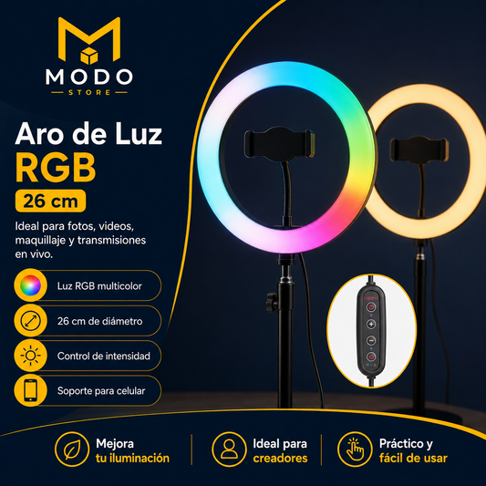 Aro de Luz RGB 26 cm