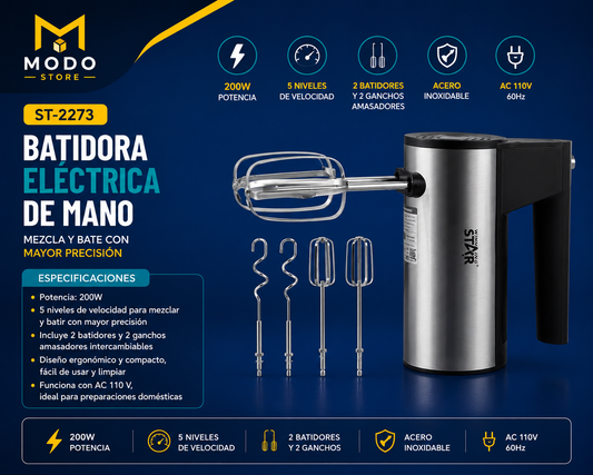 Batidora Eléctrica de Mano