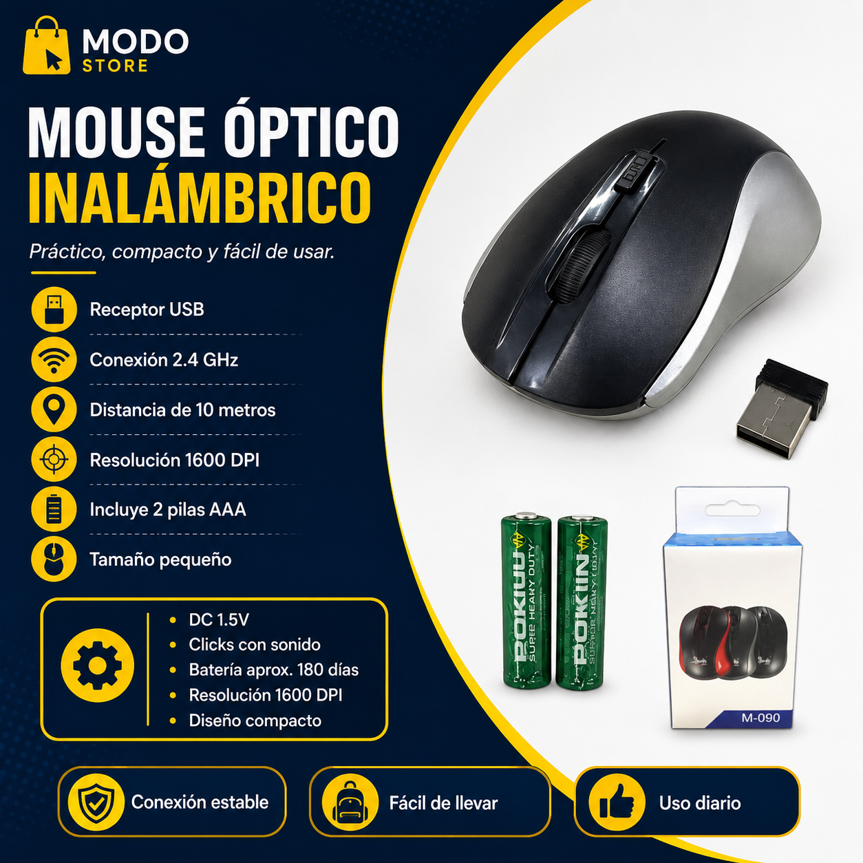 Mouse Óptico Inalámbrico